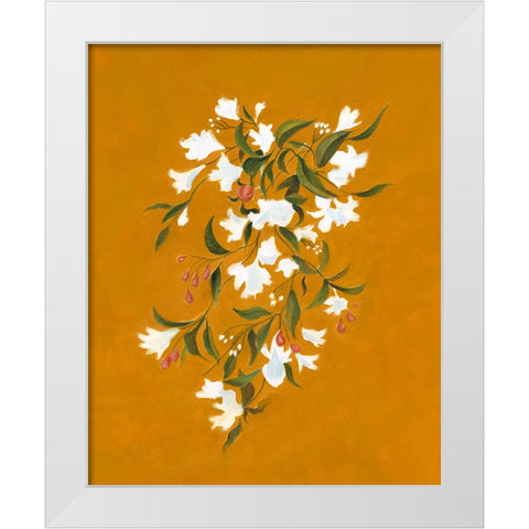 Vine Study in Sienna I White Modern Wood Framed Art Print by Marr, Laura