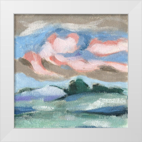 Distant Sky I White Modern Wood Framed Art Print by Wang, Melissa