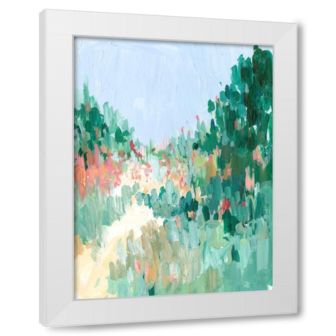 Wildflower Pathway II White Modern Wood Framed Art Print by Harper, Ethan