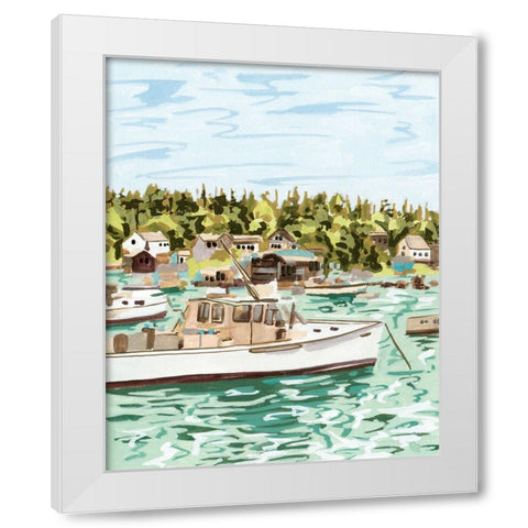 Summer Sails I White Modern Wood Framed Art Print by Wang, Melissa