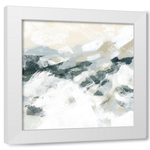Abstract Snowcap II White Modern Wood Framed Art Print by Vess, June Erica