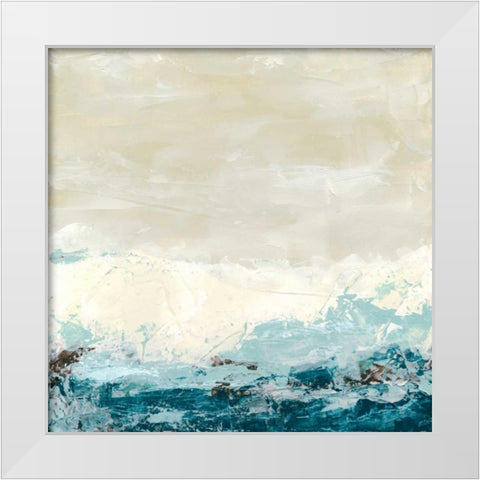 Coastal Currents II White Modern Wood Framed Art Print by Vess, June Erica
