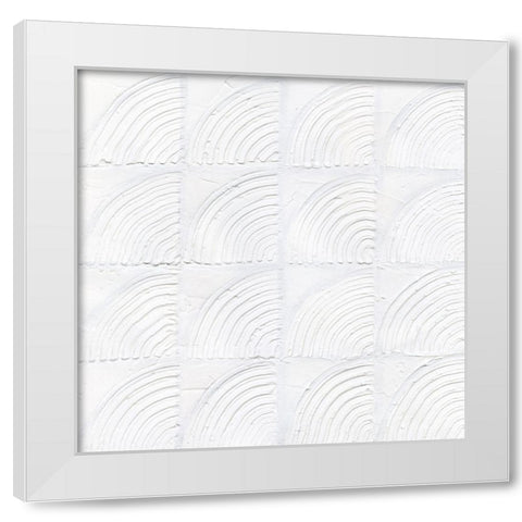 Lithic Tiles I White Modern Wood Framed Art Print by Willett, Michael