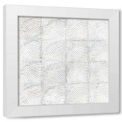 Lithic Tiles II White Modern Wood Framed Art Print by Willett, Michael