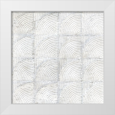 Lithic Tiles II White Modern Wood Framed Art Print by Willett, Michael