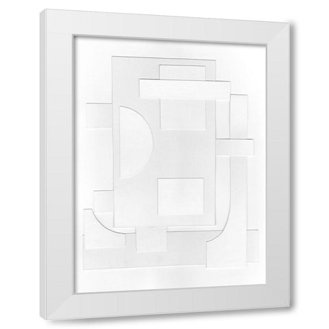 White Geometric II White Modern Wood Framed Art Print by Willett, Michael
