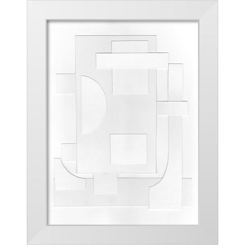 White Geometric II White Modern Wood Framed Art Print by Willett, Michael