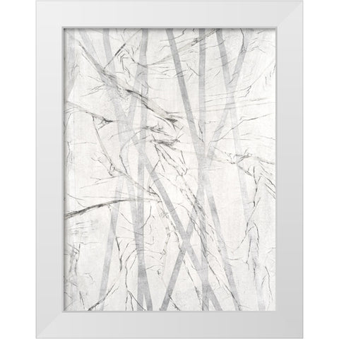 Pewter Forrest I White Modern Wood Framed Art Print by Lam, Vanna