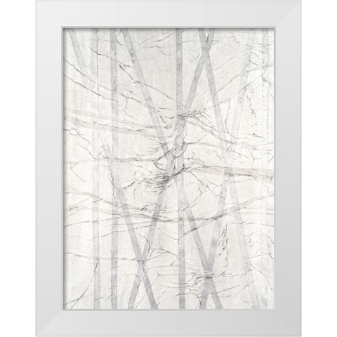 Pewter Forrest II White Modern Wood Framed Art Print by Lam, Vanna