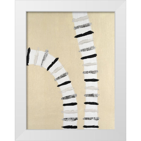 Marked Grooves I White Modern Wood Framed Art Print by Willett, Michael