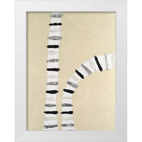 Marked Grooves II White Modern Wood Framed Art Print by Willett, Michael