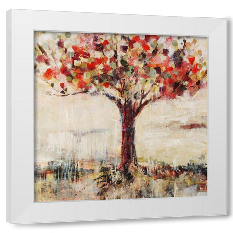Candy Tree White Modern Wood Framed Art Print by Maas, Jodi
