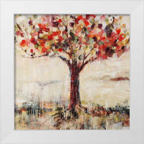 Candy Tree White Modern Wood Framed Art Print by Maas, Jodi
