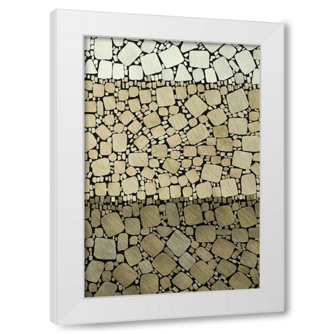 Bedrock I White Modern Wood Framed Art Print by Saunders, Alonzo