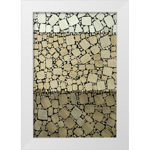 Bedrock I White Modern Wood Framed Art Print by Saunders, Alonzo