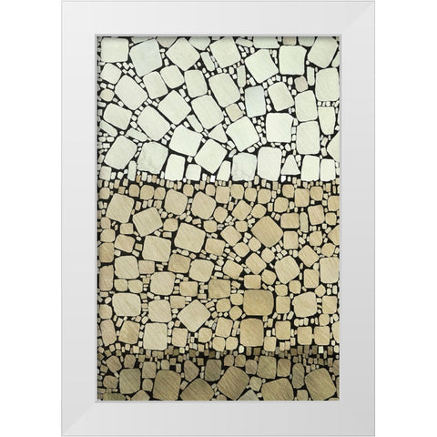 Bedrock II White Modern Wood Framed Art Print by Saunders, Alonzo