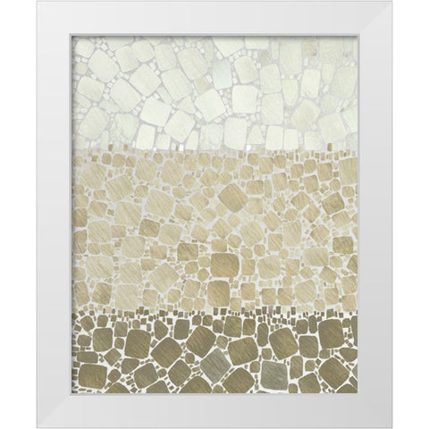 Bedrock III White Modern Wood Framed Art Print by Saunders, Alonzo