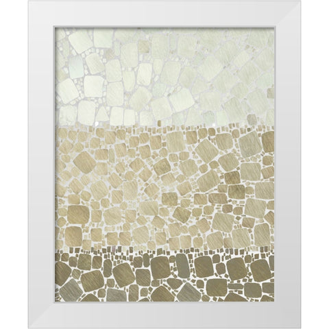 Bedrock IV White Modern Wood Framed Art Print by Saunders, Alonzo