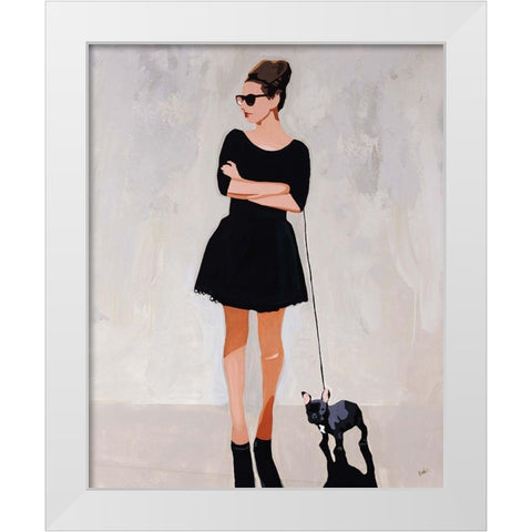 Frenchy White Modern Wood Framed Art Print by Rabo, Clayton