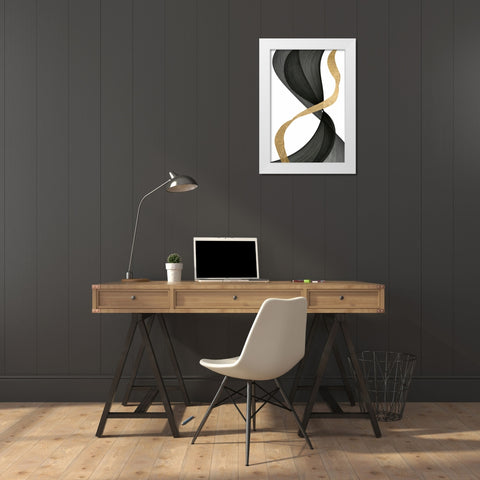 Inner Flow  I White Modern Wood Framed Art Print by Saunders, Alonzo