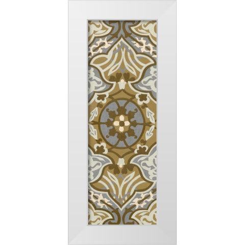 Palladium Tapestry I White Modern Wood Framed Art Print by Zarris, Chariklia
