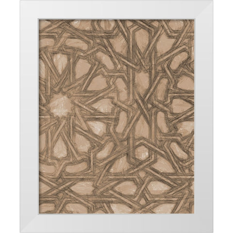Ornamental Design II White Modern Wood Framed Art Print by Saunders, Alonzo