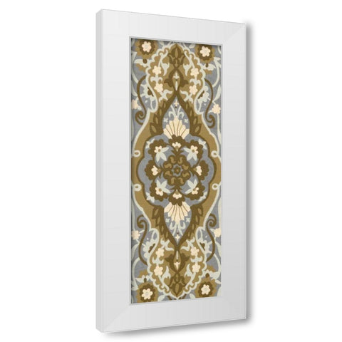 Palladium Tapestry II White Modern Wood Framed Art Print by Zarris, Chariklia