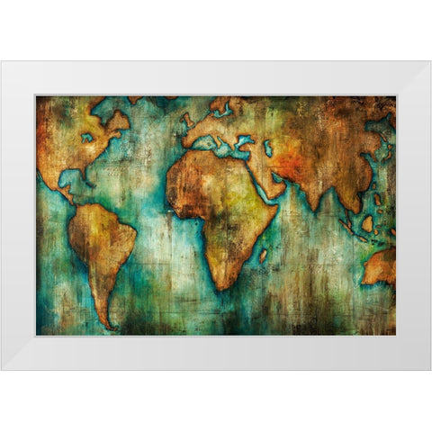 Quest White Modern Wood Framed Art Print by Edmunds, Sydney