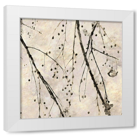 Winter Branches I White Modern Wood Framed Art Print by Saunders, Alonzo
