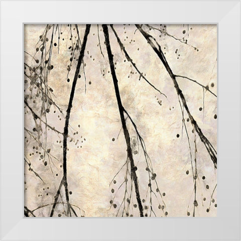 Winter Branches II White Modern Wood Framed Art Print by Saunders, Alonzo