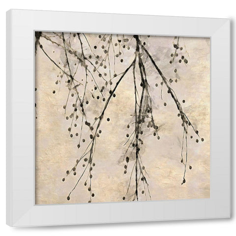Winter Branches III White Modern Wood Framed Art Print by Saunders, Alonzo