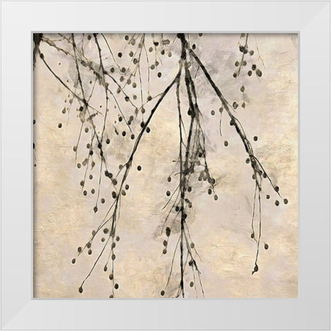 Winter Branches III White Modern Wood Framed Art Print by Saunders, Alonzo