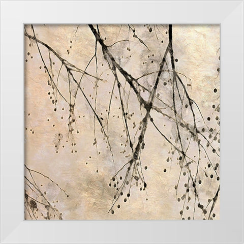 Winter Branches IV White Modern Wood Framed Art Print by Saunders, Alonzo