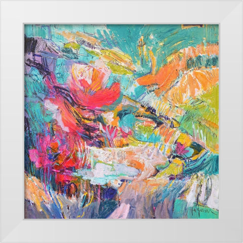 Will O Wisp I White Modern Wood Framed Art Print by Fagan, Dorothy