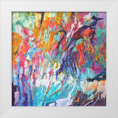Will O Wisp II White Modern Wood Framed Art Print by Fagan, Dorothy