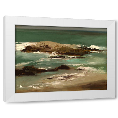 Pescadero I White Modern Wood Framed Art Print by Finch, Sheila