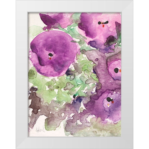 The Purple Bouquet II White Modern Wood Framed Art Print by Dixon, Samuel