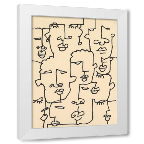 Ethic Inline I White Modern Wood Framed Art Print by Dixon, Samuel