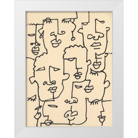 Ethic Inline I White Modern Wood Framed Art Print by Dixon, Samuel