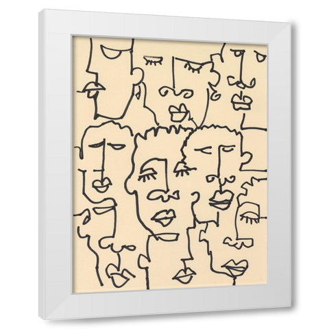 Ethic Inline II White Modern Wood Framed Art Print by Dixon, Samuel