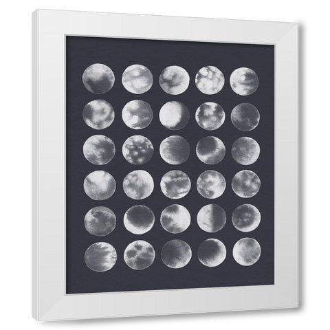 Many Moons IV White Modern Wood Framed Art Print by Popp, Grace