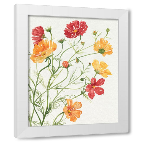 Warm Cosmos II White Modern Wood Framed Art Print by Popp, Grace