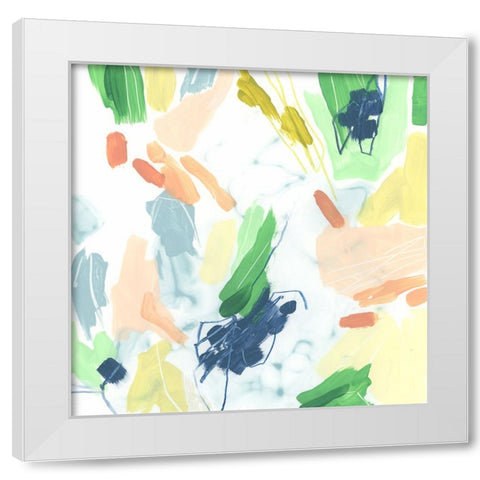 Tropical Terrazzo I White Modern Wood Framed Art Print by Vess, June Erica