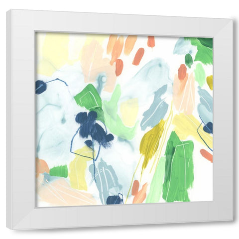 Tropical Terrazzo II White Modern Wood Framed Art Print by Vess, June Erica
