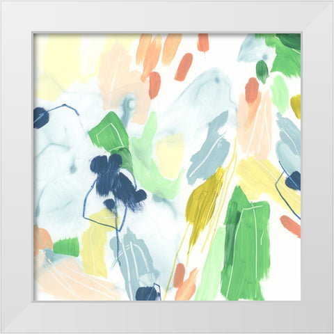 Tropical Terrazzo II White Modern Wood Framed Art Print by Vess, June Erica