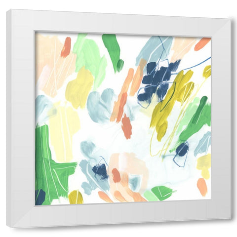 Tropical Terrazzo III White Modern Wood Framed Art Print by Vess, June Erica