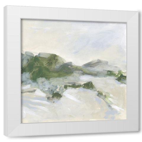 Valley Slope I White Modern Wood Framed Art Print by Vess, June Erica