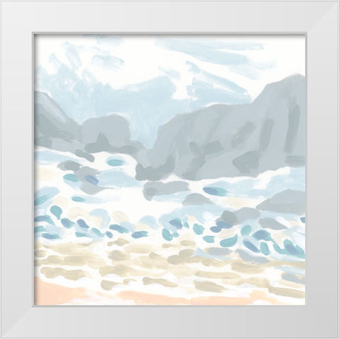 Brush Surf II White Modern Wood Framed Art Print by Vess, June Erica