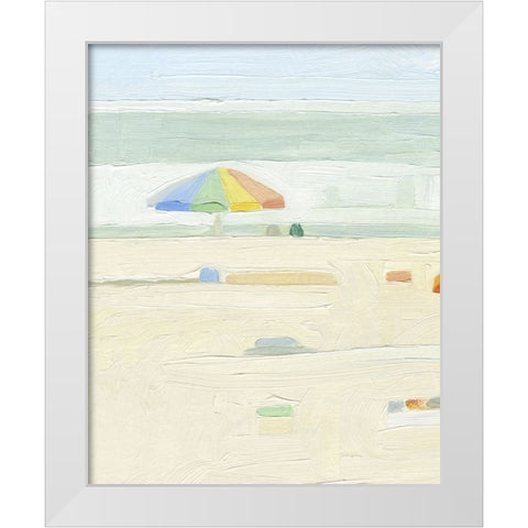 Abstract Umbrella I White Modern Wood Framed Art Print by Caroline, Emma