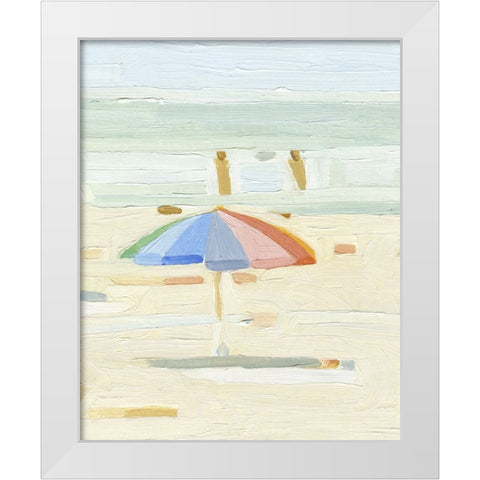 Abstract Umbrella III White Modern Wood Framed Art Print by Caroline, Emma